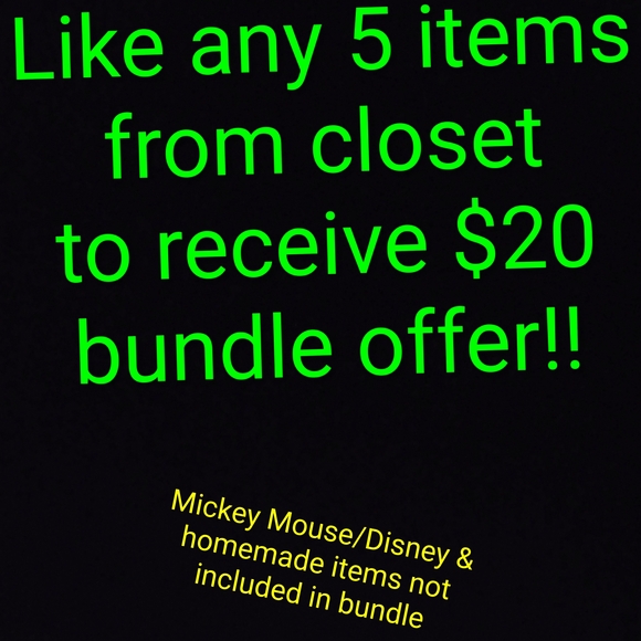 Jewelry - Any 5 Items For $20 Promotional Bundle Offer Sign